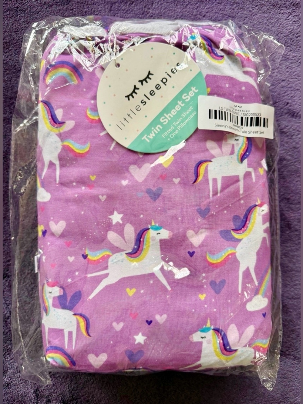 Little Sleepies Sienna’s Unicorns Bamboo TWIN Sheet Set